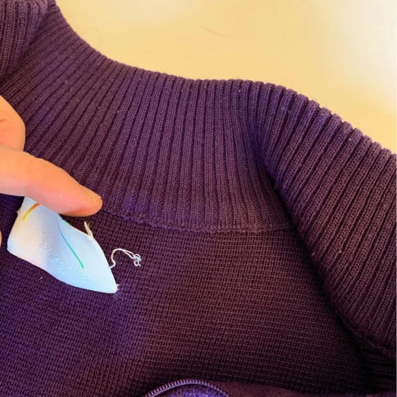 Vintage Bogner  quarter zip sweater. Purple size L. - Picture 6 of 15